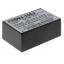 FDD03-15S3; Converter: DC/DC; 3W; Uin: 36÷72V; 15VDC; Iout: 100mA; Uinsul: 1.5kV; CHINFA ELECTRONICS