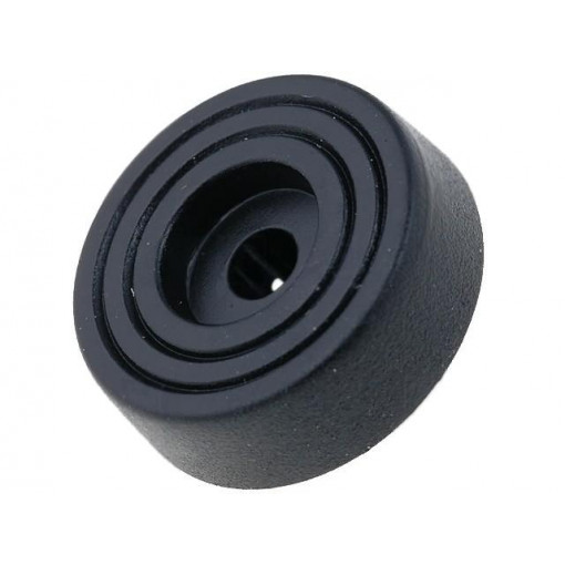 ; Quick mounting foot; black; polyetylene; A: 8mm; B: 20.8mm; D: 6.4mm; FIX&FASTEN