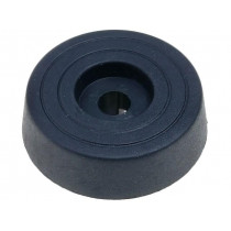 ; Quick mounting foot; black; polyetylene; A: 10mm; B: 28.5mm; E: 14mm; FIX&FASTEN