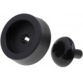 ; Quick mounting foot; black; polyetylene; A: 5mm; B: 12.7mm; C: 12mm; FIX&FASTEN ; Quick mounting foot; black; polyetylene; A: 5mm; B: 12.7mm; C: 12mm; FIX&FASTEN