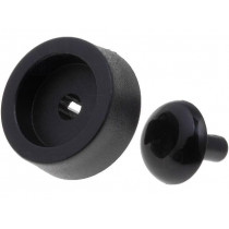 ; Quick mounting foot; black; polyetylene; A: 5mm; B: 12.7mm; C: 12mm; FIX&FASTEN