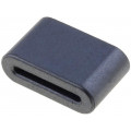 FFP19X12X6.5; Ferrite: one-piece; 28AWG; 34Ω; A: 19mm; B: 12mm; C: 6.5mm; D: 13.5mm; FERROCORE