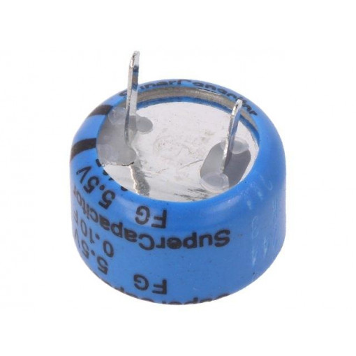 FG0H104ZF; Capacitor: electrolytic; 0.1F; 5.5VDC; ESR: 100Ω; THT; -20÷+80%; KEMET
