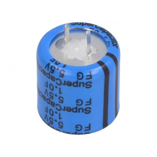 FG0H105ZF; Capacitor: electrolytic; 1F; 5.5VDC; ESR: 65Ω; THT; -20÷+80%; KEMET