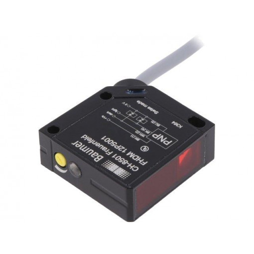FHDM 12P5001; Sensor: photoelectric; Range: 15÷300mm; PNP; DARK-ON,LIGHT-ON; BAUMER