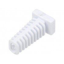FIX-5.5X2.8X25-WH; Strain relief; white; Panel thick: max.2.2mm; L: 25mm; FIX&FASTEN