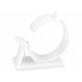 ; Self-adhesive cable holder; 22÷26.5mm; polyamide; natural; FIX&FASTEN ; Self-adhesive cable holder; 22÷26.5mm; polyamide; natural; FIX&FASTEN