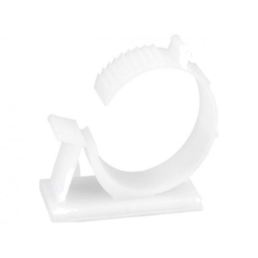 ; Self-adhesive cable holder; 22÷26.5mm; polyamide; natural; FIX&FASTEN