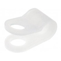 ; Fixing clamp; Cable P-clips; ØBundle : 3.5mm; polyamide; natural; FIX&FASTEN