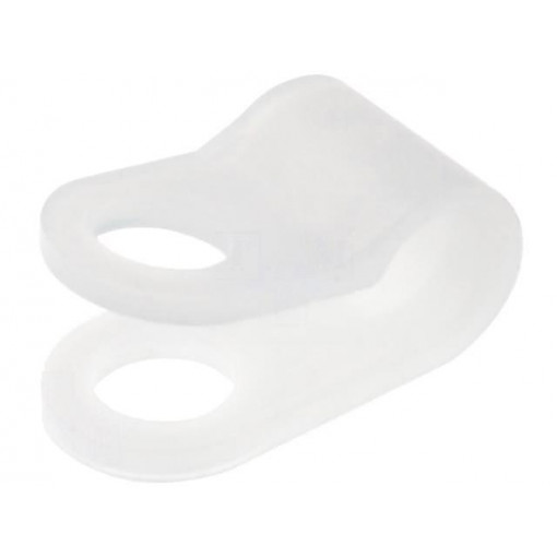 ; Fixing clamp; Cable P-clips; ØBundle : 3.5mm; polyamide; natural; FIX&FASTEN