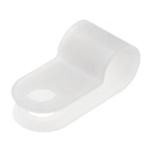 ; Fixing clamp; Cable P-clips; ØBundle : 5.6mm; polyamide; natural; FIX&FASTEN