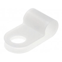 ; Fixing clamp; Cable P-clips; ØBundle : 5.6mm; polyamide; natural; FIX&FASTEN