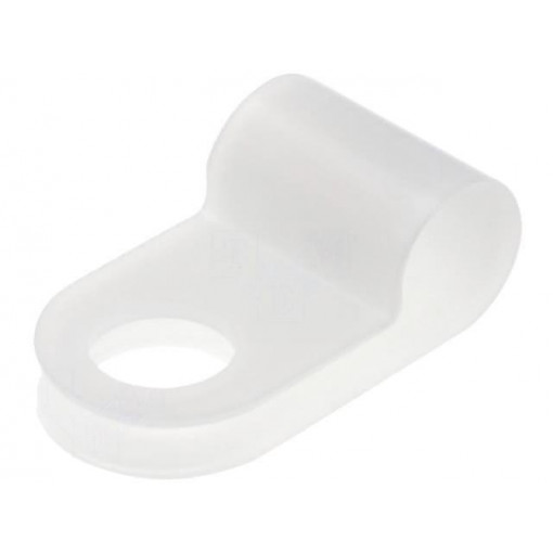 ; Fixing clamp; Cable P-clips; ØBundle : 5.6mm; polyamide; natural; FIX&FASTEN