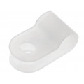 ; Fixing clamp; Cable P-clips; ØBundle : 5mm; polyamide; natural; FIX&FASTEN