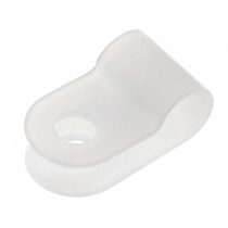 ; Fixing clamp; Cable P-clips; ØBundle : 5mm; polyamide; natural; FIX&FASTEN