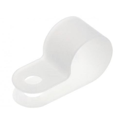 ; Fixing clamp; Cable P-clips; ØBundle : 11mm; polyamide; natural; FIX&FASTEN