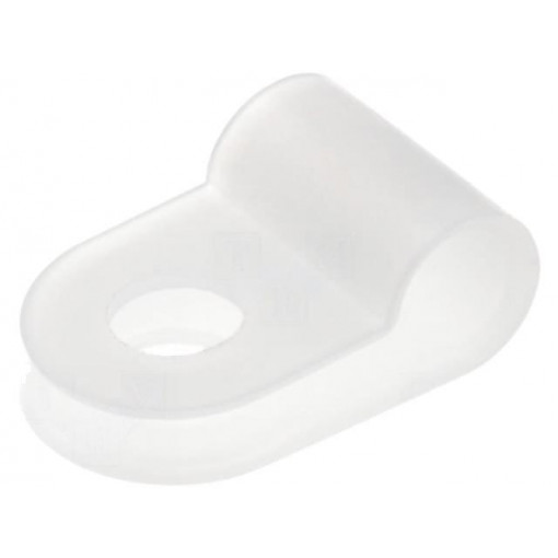 ; Fixing clamp; Cable P-clips; ØBundle : 4.5mm; polyamide; natural; FIX&FASTEN