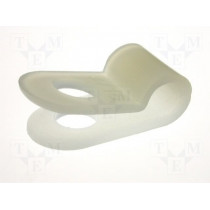 CC-2; Fixing clamp; Cable P-clips; ØBundle : 4.5mm; polyamide; natural; FIX&FASTEN