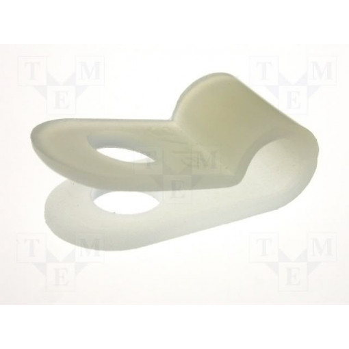 CC-2; Fixing clamp; Cable P-clips; ØBundle : 4.5mm; polyamide; natural; FIX&FASTEN
