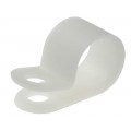 ; Fixing clamp; Cable P-clips; ØBundle : 13.3mm; polyamide; natural; FIX&FASTEN