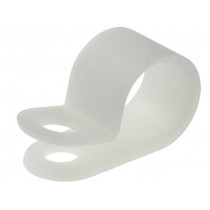 ; Fixing clamp; Cable P-clips; ØBundle : 13.3mm; polyamide; natural; FIX&FASTEN