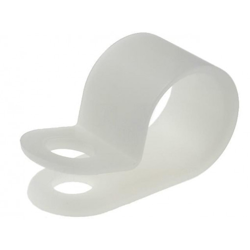 ; Fixing clamp; Cable P-clips; ØBundle : 13.3mm; polyamide; natural; FIX&FASTEN
