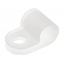 ; Fixing clamp; Cable P-clips; ØBundle : 5.6mm; polyamide; natural; FIX&FASTEN