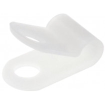 ; Fixing clamp; Cable P-clips; ØBundle : 3.2mm; polyamide; natural; FIX&FASTEN