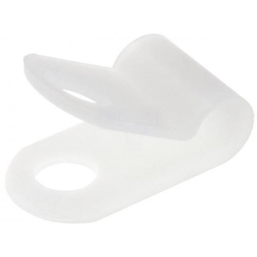 ; Fixing clamp; Cable P-clips; ØBundle : 3.2mm; polyamide; natural; FIX&FASTEN