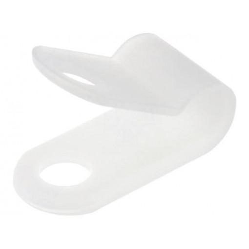 ; Fixing clamp; Cable P-clips; ØBundle : 4.8mm; polyamide; natural; FIX&FASTEN