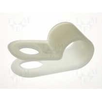 CC-3; Fixing clamp; Cable P-clips; ØBundle : 6.2mm; polyamide; natural; FIX&FASTEN