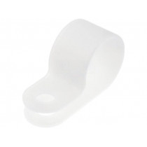 ; Fixing clamp; Cable P-clips; ØBundle : 11.5mm; polyamide; natural; FIX&FASTEN