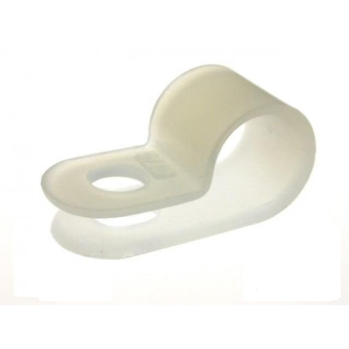 CC-4; Fixing clamp; Cable P-clips; ØBundle : 7.6mm; polyamide; natural; FIX&FASTEN