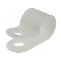 ; Fixing clamp; Cable P-clips; ØBundle : 9mm; polyamide; natural; FIX&FASTEN