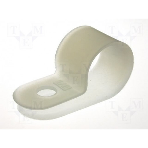 CC-6; Fixing clamp; Cable P-clips; ØBundle : 11.5mm; polyamide; natural; FIX&FASTEN