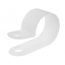 ; Fixing clamp; Cable P-clips; ØBundle : 17mm; polyamide; natural; FIX&FASTEN