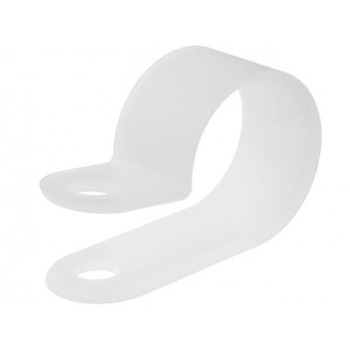 ; Fixing clamp; Cable P-clips; ØBundle : 17mm; polyamide; natural; FIX&FASTEN