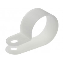 ; Fixing clamp; Cable P-clips; ØBundle : 20mm; polyamide; natural; FIX&FASTEN