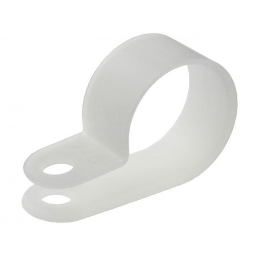 ; Fixing clamp; Cable P-clips; ØBundle : 20mm; polyamide; natural; FIX&FASTEN