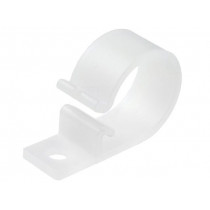 ; Fixing clamp; 12.7mm; polyamide; natural; FIX&FASTEN