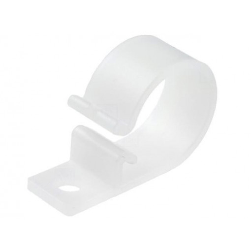 ; Fixing clamp; 12.7mm; polyamide; natural; FIX&FASTEN