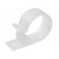 ; Fixing clamp; 21mm; polyamide; natural; FIX&FASTEN
