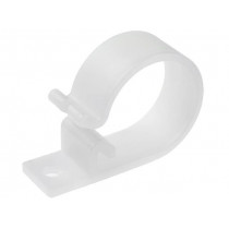 ; Fixing clamp; 21mm; polyamide; natural; FIX&FASTEN