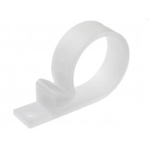 ; Fixing clamp; 29.5mm; polyamide; natural; FIX&FASTEN