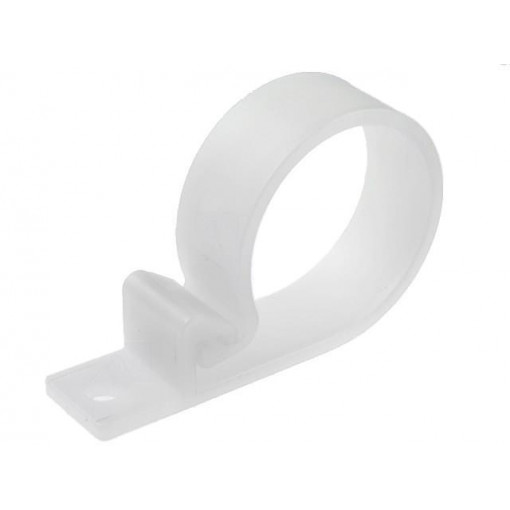 ; Fixing clamp; 29.5mm; polyamide; natural; FIX&FASTEN