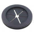 ; Grommet; with bulkhead; Ømount.hole: 25.4mm; Øhole: 22.4mm; rubber; FIX&FASTEN