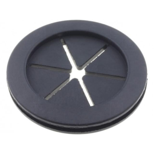 ; Grommet; with bulkhead; Ømount.hole: 25.4mm; Øhole: 22.4mm; rubber; FIX&FASTEN