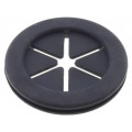 ; Grommet; with bulkhead; Ømount.hole: 28.5mm; Øhole: 25.5mm; rubber; FIX&FASTEN