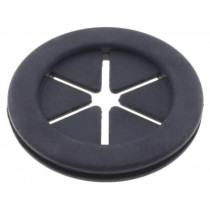 ; Grommet; with bulkhead; Ømount.hole: 28.5mm; Øhole: 25.5mm; rubber; FIX&FASTEN