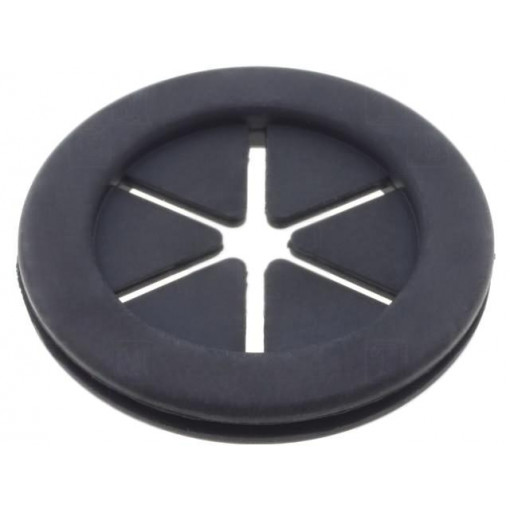 ; Grommet; with bulkhead; Ømount.hole: 28.5mm; Øhole: 25.5mm; rubber; FIX&FASTEN